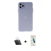 MARSİLYAN™- iPhone 11 Pro Max Kılıf Atlas Minimal Prime - Şeffaf Pasifik Cam Ekran Koruyucu + Kamera Lens Koruma Cam - SF