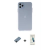 MARSİLYAN™- iPhone 11 Pro Max Kılıf Atlas Minimal Prime - Şeffaf Pasifik Cam Ekran Koruyucu + Shine Kamera Lens Koruma Cam - SH