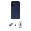 MARSİLYAN™- iPhone 11 Pro Max Kılıf Atlas Minimal Prime - Şeffaf Pasifik Cam Ekran Koruyucu + Shine Kamera Lens Koruma Cam - PE