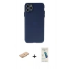 MARSİLYAN™- iPhone 11 Pro Max Kılıf Atlas Minimal Prime - Şeffaf Pasifik Cam Ekran Koruyucu + Renkli Kamera Lens Koruma Cam - TU