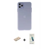 MARSİLYAN™- iPhone 11 Pro Max Kılıf Atlas Minimal Prime - Şeffaf Pasifik Cam Ekran Koruyucu + Renkli Kamera Lens Koruma Cam - YL