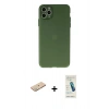 MARSİLYAN™- iPhone 11 Pro Max Kılıf Atlas Minimal Prime - Şeffaf Pasifik Cam Ekran Koruyucu + Renkli Kamera Lens Koruma Cam - YL