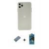MARSİLYAN™- iPhone 11 Pro Max Kılıf Atlas Minimal Prime - Siyah 18D Cam Ekran Koruyucu + Metal Kamera Lens Koruma Cam - GS