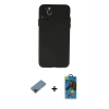 MARSİLYAN™- iPhone 11 Pro Max Kılıf Atlas Minimal Prime - Siyah 18D Cam Ekran Koruyucu + Metal Kamera Lens Koruma Cam - SH