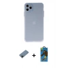 MARSİLYAN™- iPhone 11 Pro Max Kılıf Atlas Minimal Prime - Siyah 18D Cam Ekran Koruyucu + Siyah Shine Kamera Lens Koruma Cam