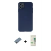 MARSİLYAN™- iPhone 11 Pro Max Kılıf Atlas Minimal Prime - Siyah 20D Premium Cam Ekran Koruyucu + Metal Kamera Lens Koruma Cam - AKYL