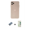 MARSİLYAN™- iPhone 11 Pro Max Kılıf Atlas Minimal Prime - Siyah 20D Premium Cam Ekran Koruyucu + Shine Kamera Lens Koruma Cam - GI