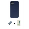 MARSİLYAN™- iPhone 11 Pro Max Kılıf Atlas Minimal Prime - Siyah 20D Premium Cam Ekran Koruyucu + Shine Kamera Lens Koruma Cam - GI