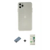 MARSİLYAN™- iPhone 11 Pro Max Kılıf Atlas Minimal Prime - Siyah 20D Premium Cam Ekran Koruyucu + Metal Kamera Lens Koruma Cam - GS