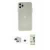 MARSİLYAN™- iPhone 11 Pro Max Kılıf Atlas Minimal Prime - Siyah 20D Premium Cam Ekran Koruyucu + Pers Alüminyum Kamera Lens - LT