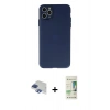 MARSİLYAN™- iPhone 11 Pro Max Kılıf Atlas Minimal Prime - Siyah 20D Premium Cam Ekran Koruyucu + Pers Alüminyum Kamera Lens - LT