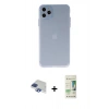 MARSİLYAN™- iPhone 11 Pro Max Kılıf Atlas Minimal Prime - Siyah 20D Premium Cam Ekran Koruyucu + Pers Alüminyum Kamera Lens - LT