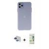 MARSİLYAN™- iPhone 11 Pro Max Kılıf Atlas Minimal Prime - Siyah 20D Premium Cam Ekran Koruyucu + Pers Alüminyum Kamera Lens - LT