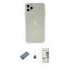 MARSİLYAN™- iPhone 11 Pro Max Kılıf Atlas Minimal Prime - Siyah 20D Premium Cam Ekran Koruyucu + Shine Kamera Lens Koruma Cam - MI