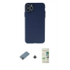 MARSİLYAN™- iPhone 11 Pro Max Kılıf Atlas Minimal Prime - Siyah 20D Premium Cam Ekran Koruyucu + Metal Kamera Lens Koruma Cam - MR