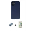 MARSİLYAN™- iPhone 11 Pro Max Kılıf Atlas Minimal Prime - Siyah 20D Premium Cam Ekran Koruyucu + Metal Kamera Lens Koruma Cam - MI