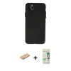 MARSİLYAN™- iPhone 11 Pro Max Kılıf Atlas Minimal Prime - Siyah 20D Premium Cam Ekran Koruyucu + Pembe Renkli Kamera Lens Koruma Cam