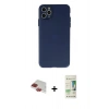 MARSİLYAN™- iPhone 11 Pro Max Kılıf Atlas Minimal Prime - Siyah 20D Premium Cam Ekran Koruyucu + Pers Alüminyum Kamera Lens - KI