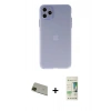 MARSİLYAN™- iPhone 11 Pro Max Kılıf Atlas Minimal Prime - Siyah 20D Premium Cam Ekran Koruyucu + Rainbow Kamera Lens Koruma Cam - YL