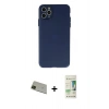 MARSİLYAN™- iPhone 11 Pro Max Kılıf Atlas Minimal Prime - Siyah 20D Premium Cam Ekran Koruyucu + Rainbow Kamera Lens Koruma Cam - YL