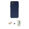 MARSİLYAN™- iPhone 11 Pro Max Kılıf Atlas Minimal Prime - Siyah 20D Premium Cam Ekran Koruyucu + Renkli Kamera Lens Koruma Cam - MI