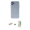 MARSİLYAN™- iPhone 11 Pro Max Kılıf Atlas Minimal Prime - Siyah 20D Premium Cam Ekran Koruyucu + Renkli Kamera Lens Koruma Cam - MI