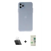 MARSİLYAN™- iPhone 11 Pro Max Kılıf Atlas Minimal Prime - Siyah 20D Premium Cam Ekran Koruyucu + Kamera Lens Koruma Cam - SF