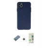 MARSİLYAN™- iPhone 11 Pro Max Kılıf Atlas Minimal Prime - Siyah 20D Premium Cam Ekran Koruyucu + Shine Kamera Lens Koruma Cam - SABE