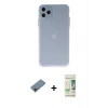 MARSİLYAN™- iPhone 11 Pro Max Kılıf Atlas Minimal Prime - Siyah 20D Premium Cam Ekran Koruyucu + Shine Kamera Lens Koruma Cam - PE