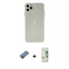 MARSİLYAN™- iPhone 11 Pro Max Kılıf Atlas Minimal Prime - Siyah 20D Premium Cam Ekran Koruyucu + Shine Kamera Lens Koruma Cam - SH