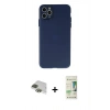 MARSİLYAN™- iPhone 11 Pro Max Kılıf Atlas Minimal Prime - Siyah 20D Premium Cam Ekran Koruyucu + Pers Alüminyum Kamera Lens - YL