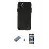 MARSİLYAN™- iPhone 11 Pro Max Kılıf Atlas Minimal Prime - Siyah 34D Hayalet Izgaralı Cam + Shine Kamera Lens Koruma Cam - GD