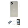 MARSİLYAN™- iPhone 11 Pro Max Kılıf Atlas Minimal Prime - Siyah 34D Hayalet Izgaralı Cam + Shine Kamera Lens Koruma Cam - GD