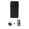 MARSİLYAN™- iPhone 11 Pro Max Kılıf Atlas Minimal Prime - Siyah 34D Hayalet Izgaralı Cam + Kamera Lens Koruma Cam - SF