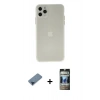 MARSİLYAN™- iPhone 11 Pro Max Kılıf Atlas Minimal Prime - Siyah 34D Hayalet Izgaralı Cam + Metal Kamera Lens Koruma Cam - MI