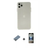 MARSİLYAN™- iPhone 11 Pro Max Kılıf Atlas Minimal Prime - Siyah 34D Hayalet Izgaralı Cam + Metal Kamera Lens Koruma Cam - AKYL