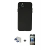 MARSİLYAN™- iPhone 11 Pro Max Kılıf Atlas Minimal Prime - Siyah 34D Hayalet Izgaralı Cam + Pers Alüminyum Kamera Lens - LT