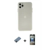MARSİLYAN™- iPhone 11 Pro Max Kılıf Atlas Minimal Prime - Siyah 34D Hayalet Izgaralı Cam + Shine Kamera Lens Koruma Cam - SH