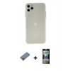 MARSİLYAN™- iPhone 11 Pro Max Kılıf Atlas Minimal Prime - Siyah 34D Hayalet Izgaralı Cam + Shine Kamera Lens Koruma Cam - MI