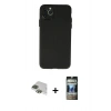 MARSİLYAN™- iPhone 11 Pro Max Kılıf Atlas Minimal Prime - Siyah 34D Hayalet Izgaralı Cam + Pers Alüminyum Kamera Lens - YL