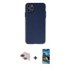 MARSİLYAN™- iPhone 11 Pro Max Kılıf Atlas Minimal Prime - Siyah 34D Izgaralı Cam + Pers Alüminyum Kamera Lens - KI