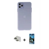 MARSİLYAN™- iPhone 11 Pro Max Kılıf Atlas Minimal Prime - Siyah 34D Izgaralı Cam + Pers Alüminyum Kamera Lens - YL