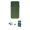 MARSİLYAN™- iPhone 11 Pro Max Kılıf Atlas Minimal Prime - Siyah 34D Izgaralı Cam + Pers Alüminyum Kamera Lens - YL