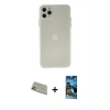 MARSİLYAN™- iPhone 11 Pro Max Kılıf Atlas Minimal Prime - Siyah 34D Izgaralı Cam + Rainbow Kamera Lens Koruma Cam - GD