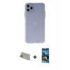 MARSİLYAN™- iPhone 11 Pro Max Kılıf Atlas Minimal Prime - Siyah 34D Izgaralı Cam + Rainbow Kamera Lens Koruma Cam - GD