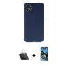 MARSİLYAN™- iPhone 11 Pro Max Kılıf Atlas Minimal Prime - Siyah 34D Izgaralı Cam + Kamera Lens Koruma Cam - SF