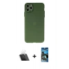 MARSİLYAN™- iPhone 11 Pro Max Kılıf Atlas Minimal Prime - Siyah 34D Izgaralı Cam + Kamera Lens Koruma Cam - SF