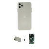 MARSİLYAN™- iPhone 11 Pro Max Kılıf Atlas Minimal Prime - Siyah 360 Mat Full Body Arka Koruyucu + Rainbow Kamera Lens Koruma Cam - GD