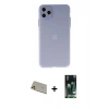 MARSİLYAN™- iPhone 11 Pro Max Kılıf Atlas Minimal Prime - Siyah 360 Mat Full Body Arka Koruyucu + Rainbow Kamera Lens Koruma Cam - GD