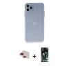 MARSİLYAN™- iPhone 11 Pro Max Kılıf Atlas Minimal Prime - Siyah 360 Mat Full Body Arka Koruyucu + Pers Alüminyum Kamera Lens - KI